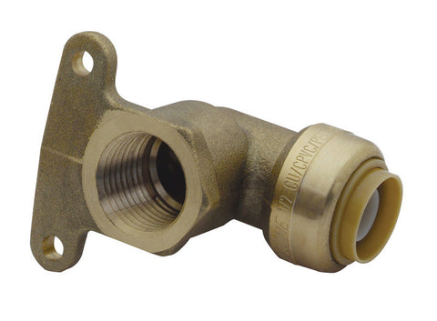 SharkBite Push to Connect 1/2 in. PTC each X 1/2 in. D FPT Brass Elbow