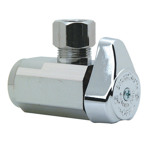 BrassCraft 3/8 in. FIP X 3/8 in. Compression Brass Angle Stop Valve