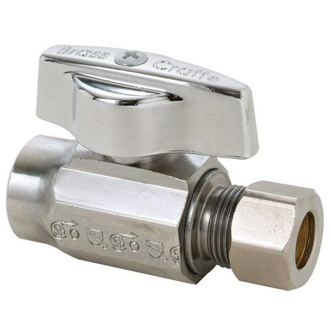 BrassCraft 1/2 in. FPT X 3/8 in. MPT Brass Straight Stop Valve