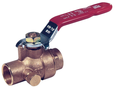 BK Products Proline Series 1 in. Brass Compression Ball Valve Full Port Lever
