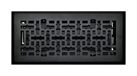 Tru Aire 4 in. H X 10 in. W 1-Way Matte Steel Floor Diffuser