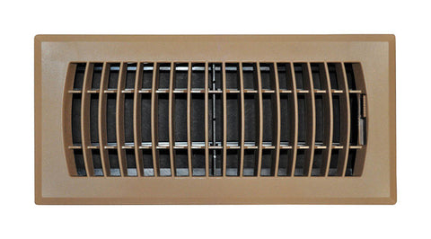 Tru Aire 4 in. H X 10 in. W 1-Way Powder Coat Brown ABS Plastic Floor Diffuser