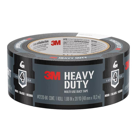 3M Scotch 1.88 in. W X 20 yd L Black Solid Duct Tape