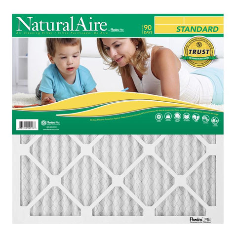 NaturalAire 22 in. W X 22 in. H X 1 in. Synthetic 8 MERV Pleated Air Filter 1 pk (Pack of 12)