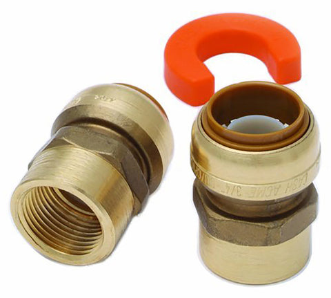 SharkBite 1/2 in. Push Fit X 3/4 in. D FNPT Brass Water Heater Installation Kit