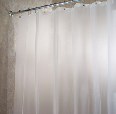 iDesign 78 in. H X 54 in. W Clear/Frosted Shower Curtain Liner EVA