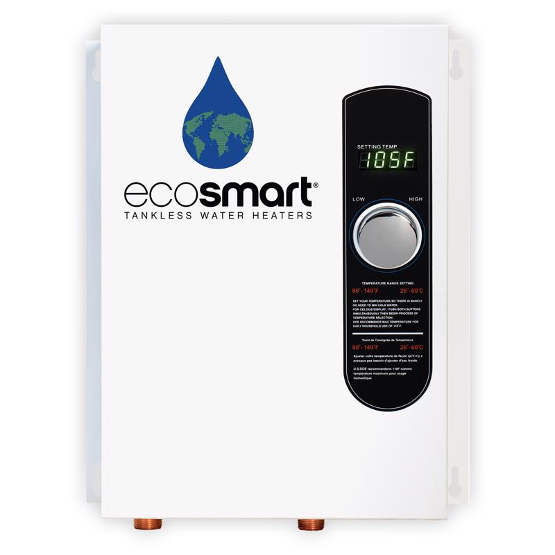 Calentador de agua eléctrico sin tanque EcoSmart de 18 W