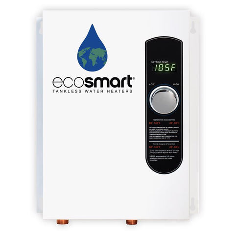 Calentador de agua eléctrico sin tanque EcoSmart de 18 W