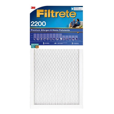Filtrete 14 in. W X 20 in. H X 1 in. Polypropylene 2200 MPR Pleated Allergen Air Filter 1 pk (Pack of 4)