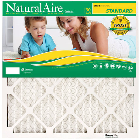 NaturalAire 21-1/2 in. W X 21-1/2 in. H X 1 in. Synthetic 8 MERV Pleated Air Filter 1 pk (Pack of 12)