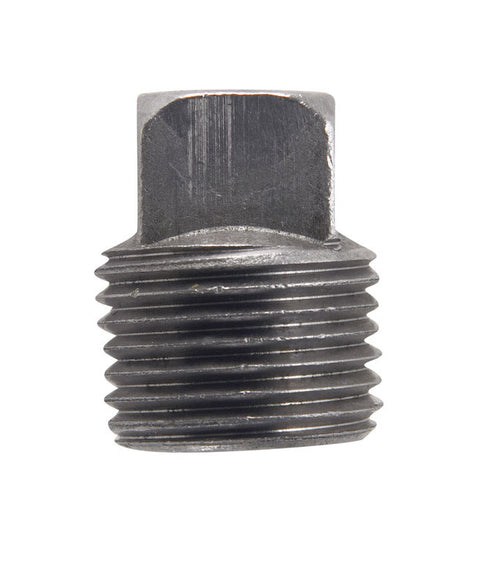 Billco Corporation 1/2 in. MPT Black Steel Square Head Plug (Pack of 5)