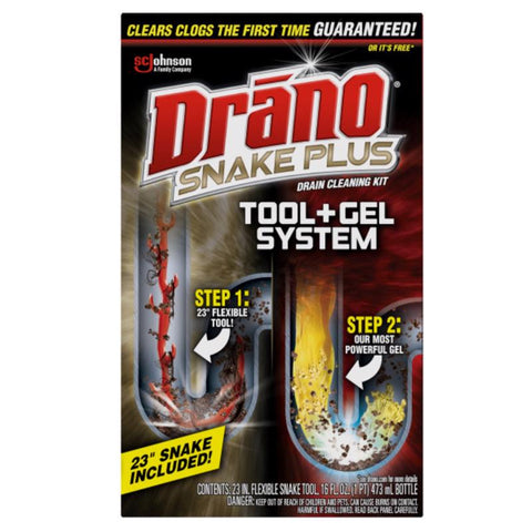 Drano Snake Plus Gel Drain Cleaning Kit 16 oz (Pack of 6)