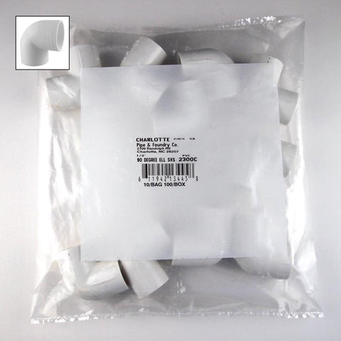 Charlotte Pipe Schedule 40 1/2 in. Slip X 1/2 in. D Slip PVC Elbow 1 pk