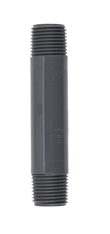 B&K Schedule 80 1/2 in. MIP X 1/2 in. D MIP PVC 4 in. Nipple 1 pk (Pack of 10)