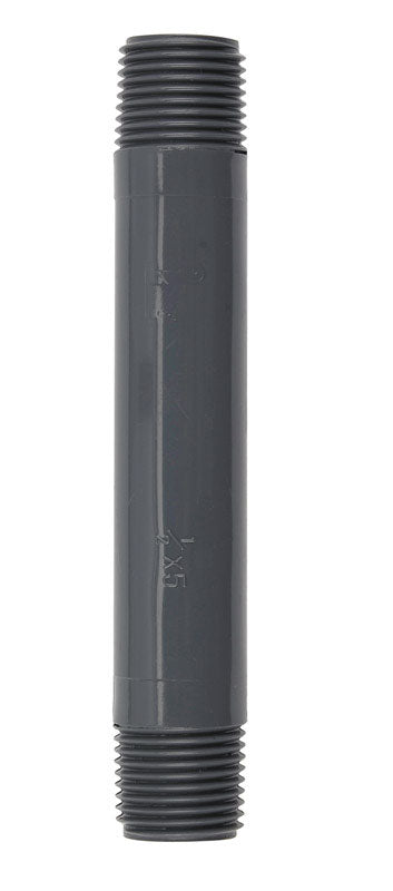 B&K Schedule 80 1/2 in. MIP X 1/2 in. D MIP PVC 5 in. Nipple 1 pk (Pack of 10)