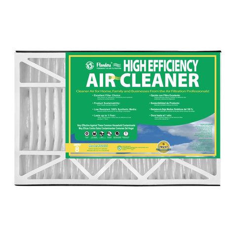 Flanders 16 in. W X 20 in. H X 5 in. Synthetic 8 MERV Pleated Air Filter 1 pk (Pack of 2)