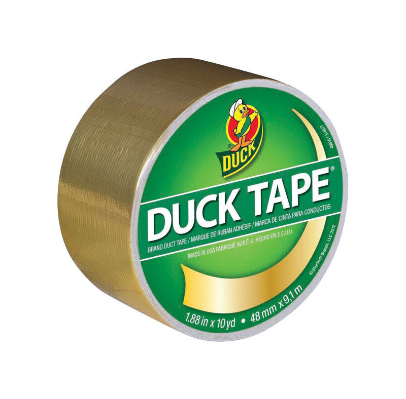 Cinta de ducto Duck dorada lisa, 1,88 pulg. de ancho × 10 yd de largo