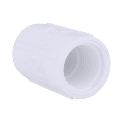 Charlotte Pipe Schedule 40 1/2 in. FPT X 1/2 in. D FPT PVC Coupling 1 pk (Pack of 50)