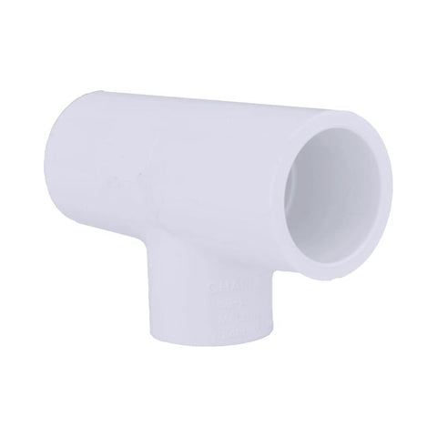 Charlotte Pipe Schedule 40 3/4 in. Slip X 3/4 in. D Slip PVC Reducing Tee 1 pk (Pack of 25)