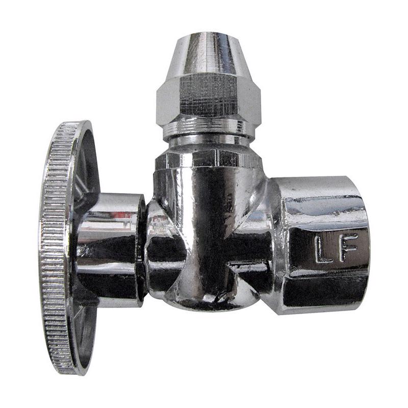 Keeney 1/2 in. FIP in. X 3/8 in. Flare Brass Angle Stop Valve