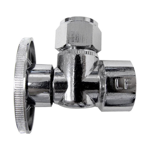 Keeney 1/2 in. FIP in. X 1/2 in. Flare Brass Angle Stop Valve