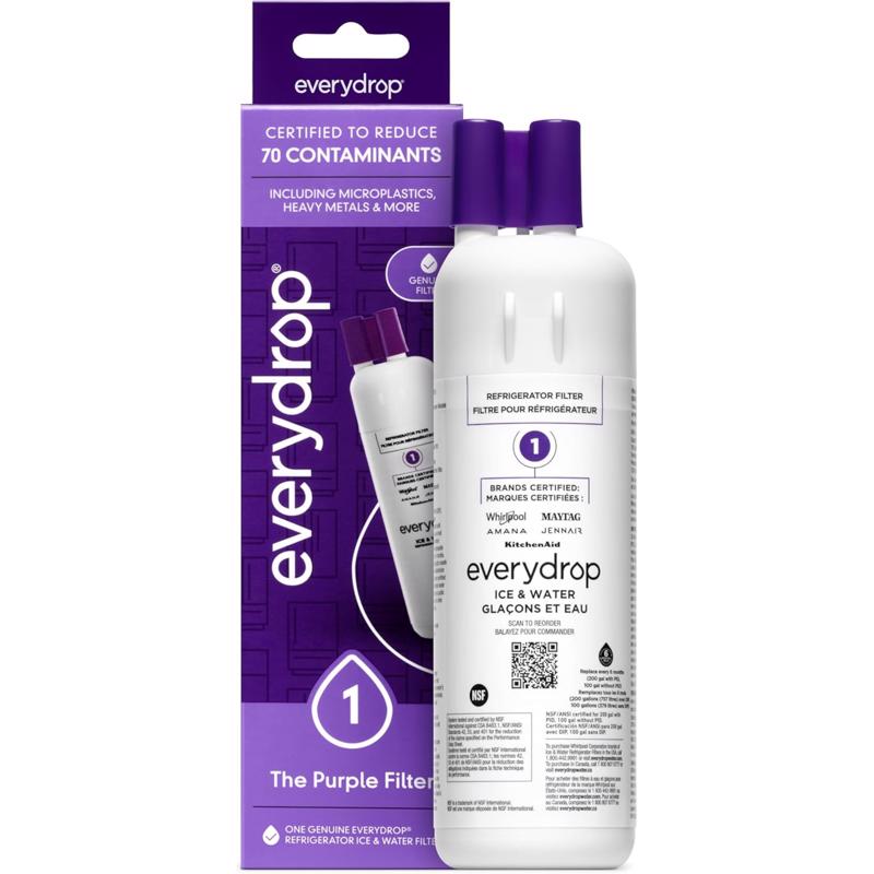 Whirlpool EveryDrop Refrigerator Replacement Filter For Whirlpool Filter 1 (Pack of 2)