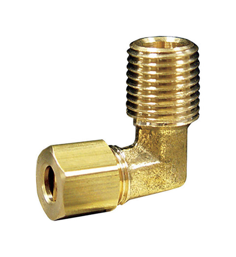 JMF Company 5/16 in. Compression X 1/8 in. D MPT Brass 90 Degree Street Elbow (Pack of 5)