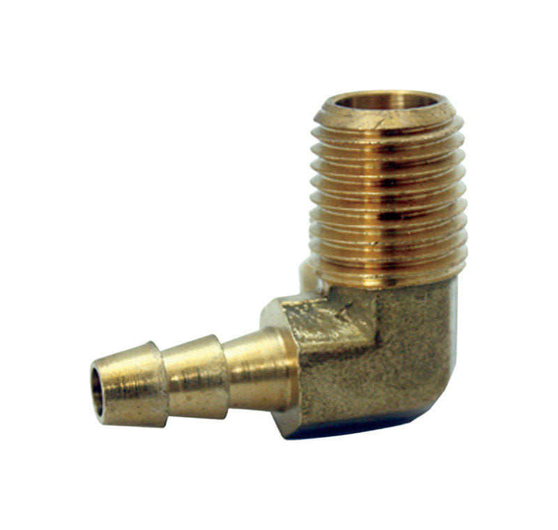 JMF Company Brass 1/8 in. D X 5/16 in. D Hose Barb Elbow 1 pk (Pack of 5)