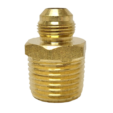 JMF Company 3/8 in. Fine Thread Flare X 1/2 in. D Male Brass Connector (Pack of 10)