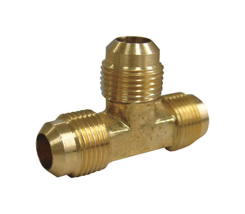 JMF Company 3/8 in. Flare X 1/2 in. D Flare Brass Reducing Tee (Pack of 5)