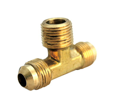 JMF Company 1/4 in. Flare X 1/4 in. D Flare Brass Reducing Tee (Pack of 5)