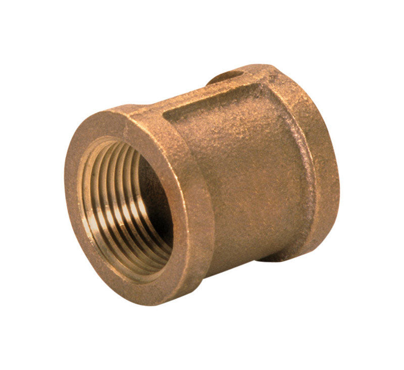 JMF Company 1/8 in. FPT X 1/8 in. D FPT Red Brass Coupling 5 in. L (Pack of 5)