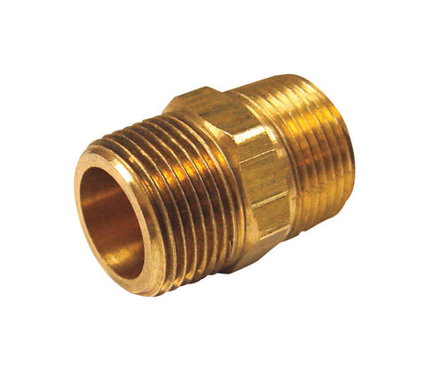 JMF Company 3/8 in. MPT X 1/8 in. D MPT Brass Reducing Hex Nipple (Pack of 5)