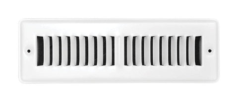 Tru Aire 2 in. H X 10 in. W 2-Way Powder Coat White Steel Floor Register