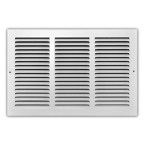 Tru Aire 10 in. H X 18 in. W 1-Way Powder Coat White Steel Return Air Grille