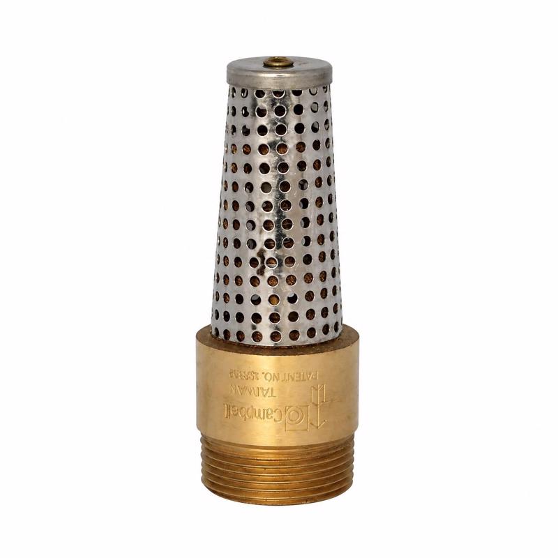 Campbell 1 in. D X 1-1/4 in. D Brass Spring Loaded Foot Valve