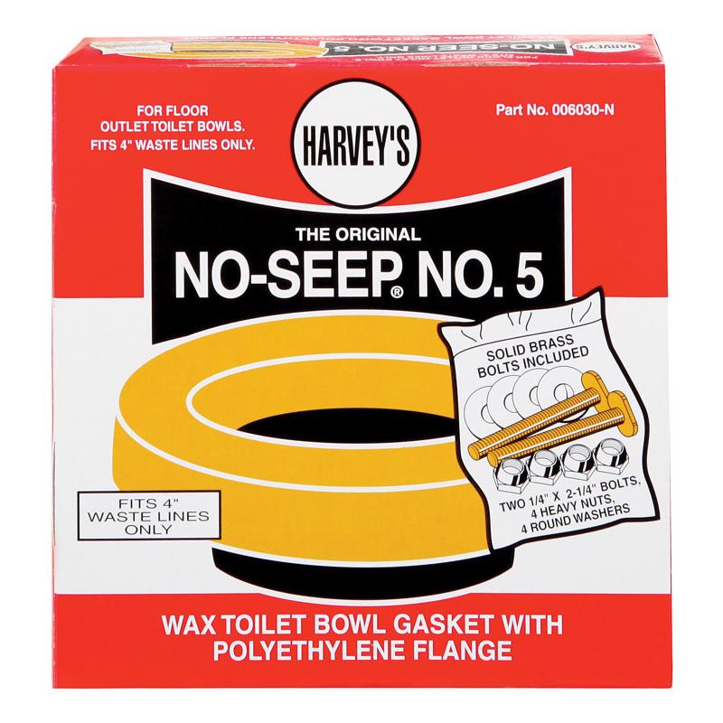 Harvey's Toilet Bowl Gasket with Wax & Flange Polyethylene