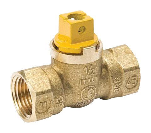 BK Products ProLine Series 1/2 in. Brass FIP Ball Valve Flat Head For Gas