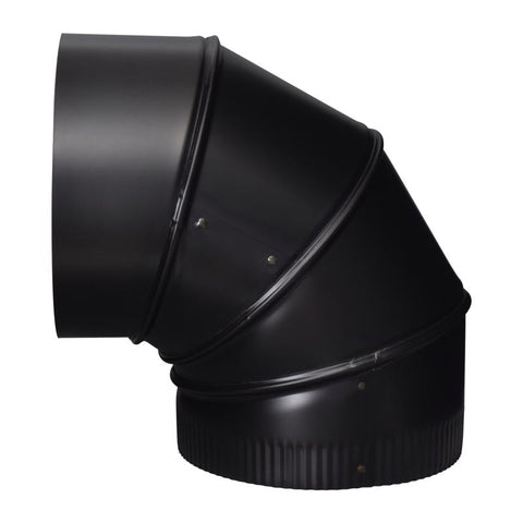 Imperial 8 in. D X 8 in. D Adjustable 90 deg Galvanized Steel Stove Pipe Elbow (Pack of 4)