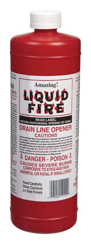 Amazing Liquid Fire Liquid Drain Opener 32 oz (Pack of 12)