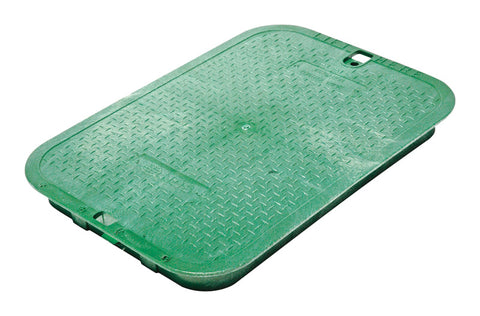 NDS 21-1/2 in. W X 14.9 in. D X 2 in. H Rectangular Valve Box Cover Green