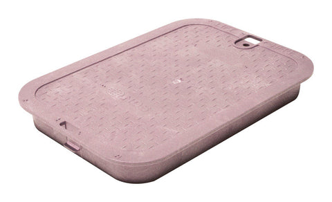 NDS 10.1 in. W X 15.4 in. H Rectangular Valve Box Cover Purple