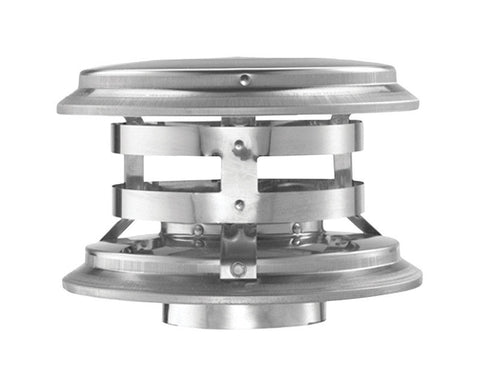 DuraVent 4 in. D Galvanized/Stainless Steel Twist Lock Termination Cap (Pack of 2)