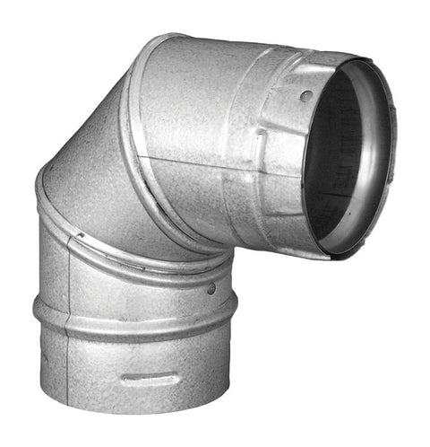 DuraVent 4 in. D X 4 in. D 90 deg Galvanized Steel Stove Pipe Elbow (Pack of 2)