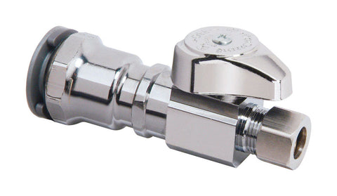 BrassCraft 1/2 in. NPC X 3/8 in. Brass Straight Stop Valve
