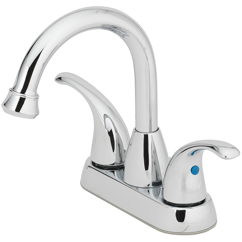 Oakbrook Collection Chrome Coastal Two-Handle Bathroom Sink Faucet 4 in.