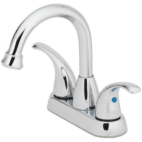 Oakbrook Collection Chrome Coastal Two-Handle Bathroom Sink Faucet 4 in.