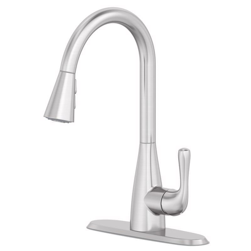 Oakbrook Collection Vela One Handle Brushed Nickel Kitchen Faucet