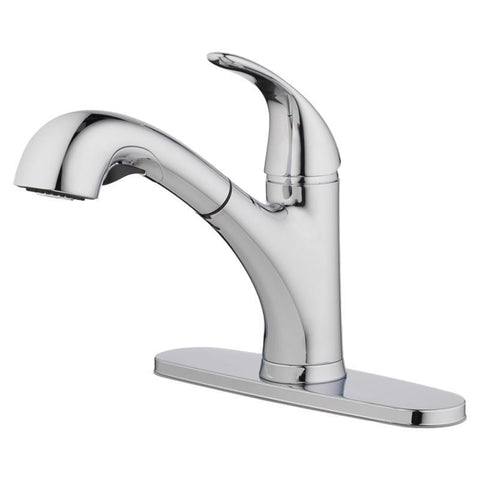 Oakbrook Collection Pacifica One Handle Brushed Nickel Pull-Out Kitchen Faucet