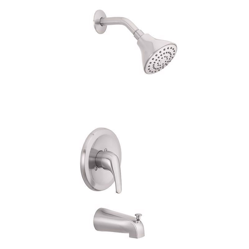 Oakbrook Collection 1-Handle Brushed Nickel Tub and Shower Faucet